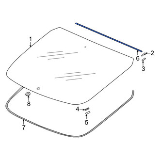 Honda OE - Rear Back Glass Weatherstrip