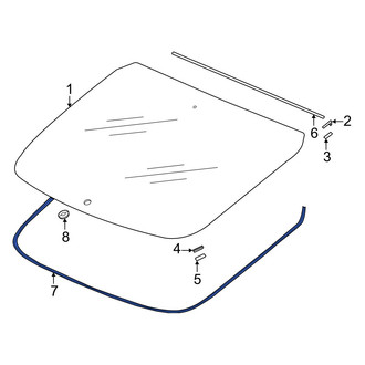Honda OE - Liftgate Glass Seal