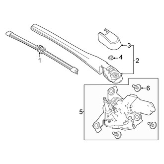 Honda OE - Lift Gate - Wiper & Washer Components (Sport / Type R Hatchback)