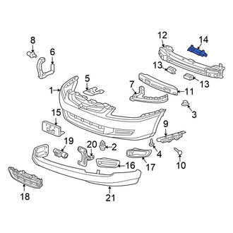 Honda OE - Front Bumper Impact Bar Insulator