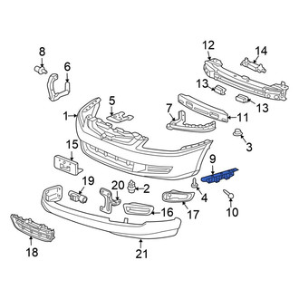 Honda OE - Front Right Bumper Cover Support Rail