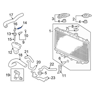 Honda OE - Engine Coolant Reservoir Hose