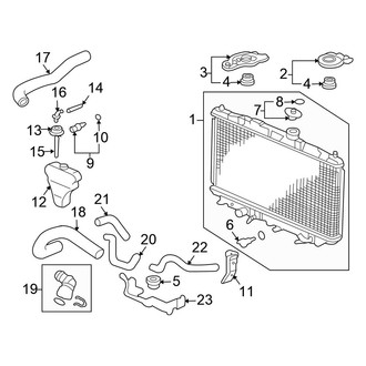 Honda OE - Cooling - Radiator & Components (Coupe 2.4L)