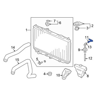 Honda OE - Engine Coolant Reservoir Hose