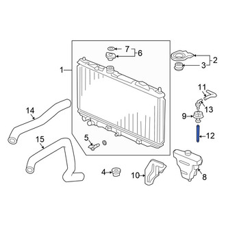 Honda OE - Inner Engine Coolant Reservoir Hose