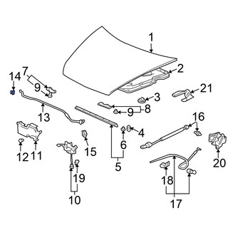 Honda OE - Hood Prop Rod Grommet