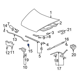 Honda OE - Hood Prop Rod Retainer
