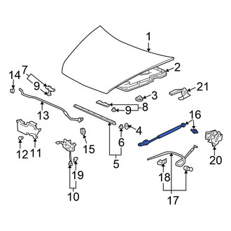 Honda OE - Left Hood Lift Support