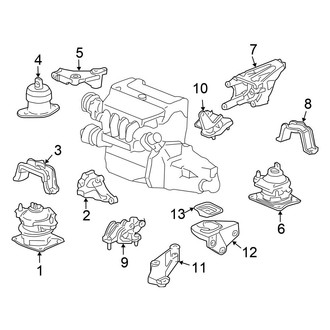 Honda OE - Engine / Transaxle - Engine & Transmission Mounting (Coupe 2.4L Standard Tr)