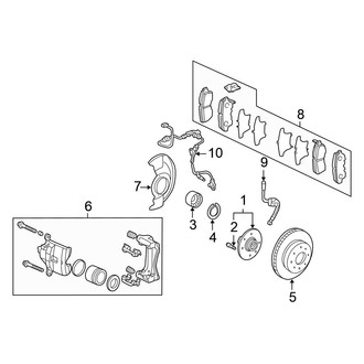 Honda OE - Front Suspension - Brake Components (Coupe 2.4L)