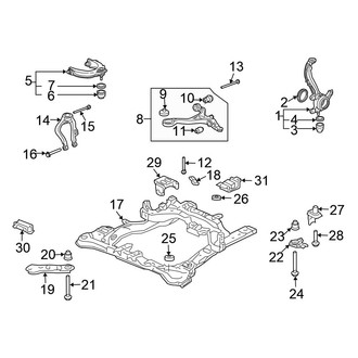 Honda OE - Front Suspension - Suspension Components (Coupe)