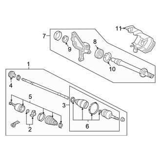 Honda OE - Front Suspension - Drive Axles (Coupe 3.0L)