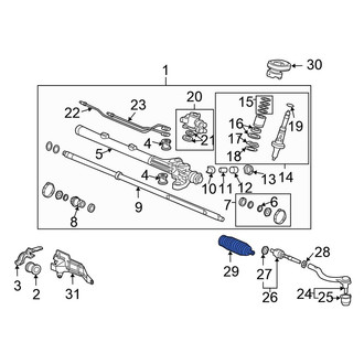 Honda OE - Rack and Pinion Bellows