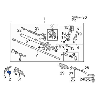 Honda OE - Right Rack and Pinion Mount Bushing
