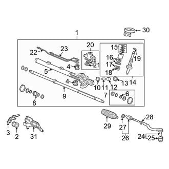 Honda OE - Steering Gear & Linkage (Coupe 2.4L)
