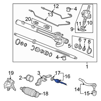 Honda OE - Inner Steering Tie Rod End