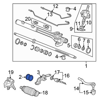 Honda OE - Left Rack and Pinion Mount Bushing