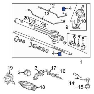 Honda OE - Right Rack and Pinion Mount Bushing