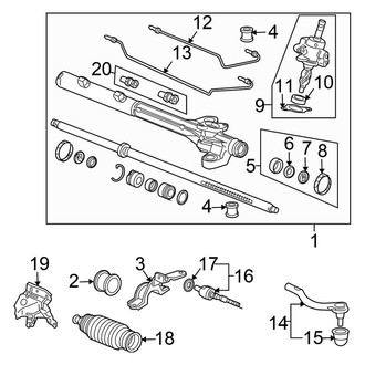 Honda OE - Steering Gear & Linkage (Coupe 3.0L)