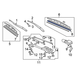 Honda OE - Front Left Wiper Blade Refill