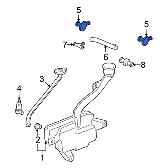 Honda OE - Front Right Windshield Washer Nozzle