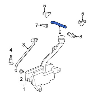 Honda OE - Rear Liftgate Washer Hose