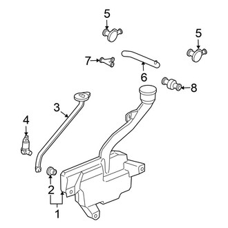 Honda OE - Windshield - Wiper & Washer Components (Washer Components), (Coupe)