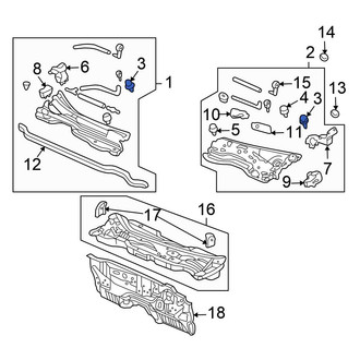 Honda OE - Right Cowl Cover Clip