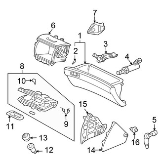 Honda OE - Instrument Panel Components (Glove Box & Center Compartment), (Coupe)