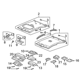 Honda OE - Roof - Interior Trim (Base / Coupe / EX / LX Coupe)