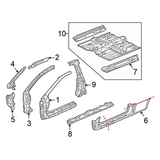 Honda OE - Pillars, Rocker & Floor - Aperture Panel (Coupe Automatic Tr)