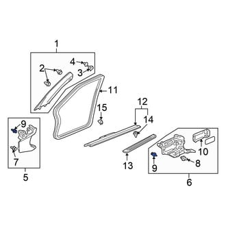 Honda OE - Left Body D-Pillar Trim Panel Clip