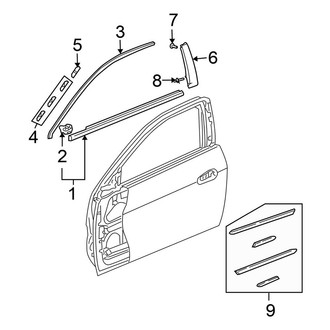 Honda OE - Door - Exterior Trim (Coupe)