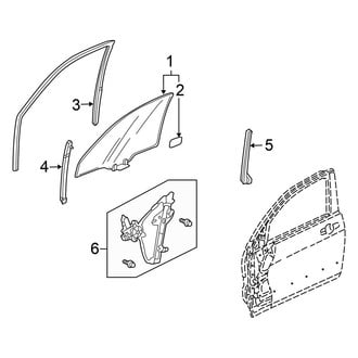 Honda OE - Door - Glass & Hardware (LX Coupe 2.4L)