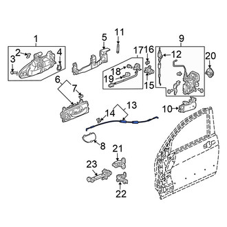 Honda OE - Front Left Door Latch Cable
