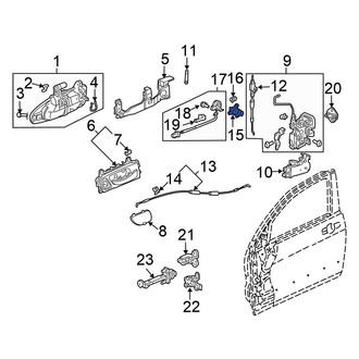 Honda OE - Front Door Lock Cylinder
