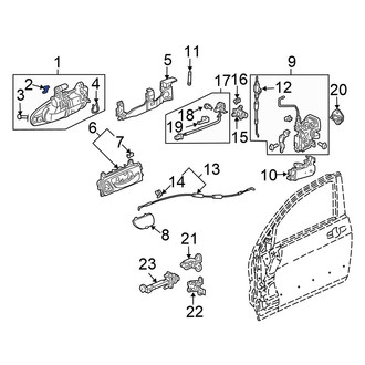 Honda OE - Front Door Lock Cylinder