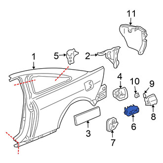 Honda OE - Rear Quarter Panel Vent