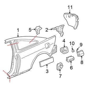 Honda OE - Quarter Panel & Components (Coupe)