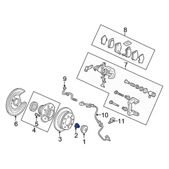 Honda OE - Rear Axle Nut
