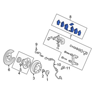 Honda OE - Rear Disc Brake Pad Set