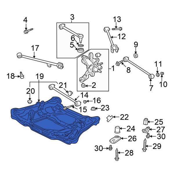 Honda OE 50300SDAA10 Rear Suspension Subframe Crossmember