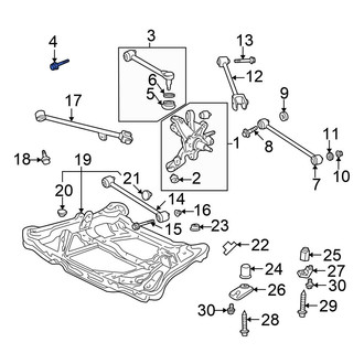 Honda OE - Rear Upper Suspension Control Arm Bolt