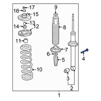 Honda OE - Rear Lower Suspension Strut Mount Bolt