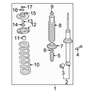 Honda OE - Rear Suspension - Struts & Components (Coupe)
