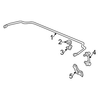 Honda OE - Rear Suspension - Stabilizer Bar & Components (EX / LX Coupe)