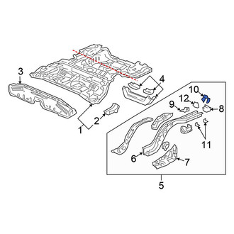 Honda OE - Rear Left Frame Stiffener