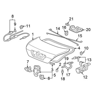 Honda OE - Trunk Lid - Lid & Components (Coupe)