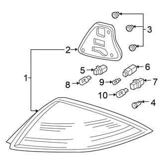 Honda OE - Rear Lamps - Tail Lamps (Coupe)