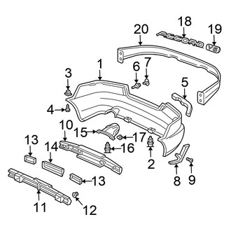 Honda OE - Rear Bumper - Bumper & Components (Coupe)